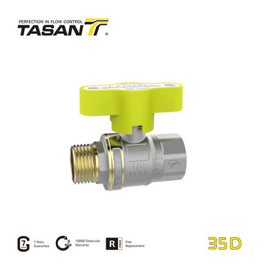 PN5/72.5psi messing gaskogelkraan 35D