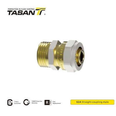 Hoge druk Compressie Union Fitting Messing Male Adapter 25mm 62A