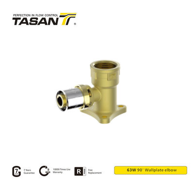Aanpasbare 20-2.0×F3/4" Messing Persfittingen 90 Graden Muurplaat Elleboog 63W