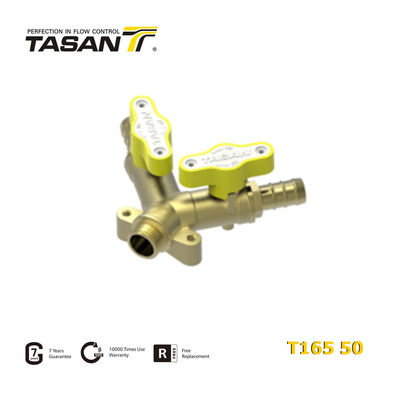 1/2 &quot;X 10.5mm X 10.5mm Tweeweg Messing Gasklep Mannelijke X Dubbele Slang Connector Slijtvaste