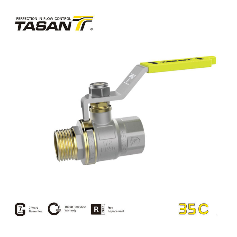 PN5/72.5psi Messing Gas Kogelkraan Volstroom Kogelkraan 1/2 Inch 35C