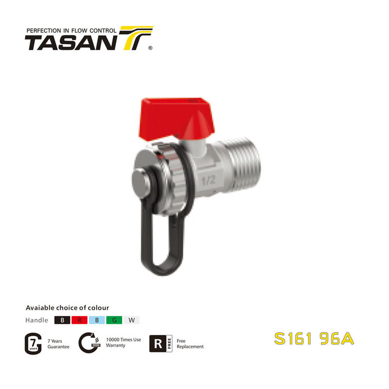 S161 96A Messing Boiler Kogelklep Mannelijke ISO 228 Draad 16 Bar, 3/8''~1/2''