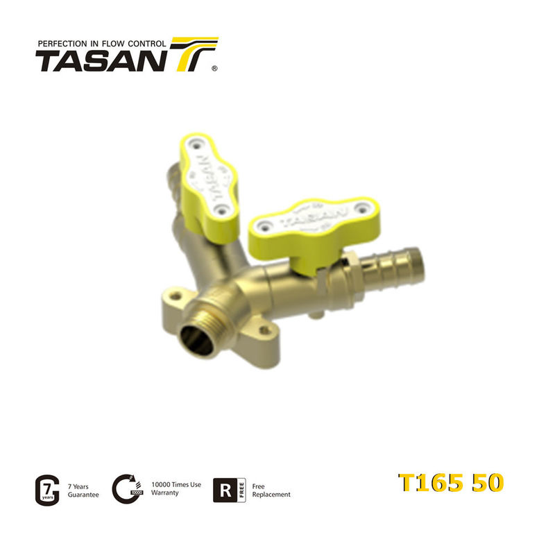 1/2 &quot;X 10.5mm X 10.5mm Tweeweg Messing Gasklep Mannelijke X Dubbele Slang Connector Slijtvaste